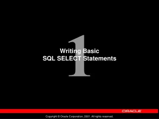 Writing Basic  SQL SELECT Statements