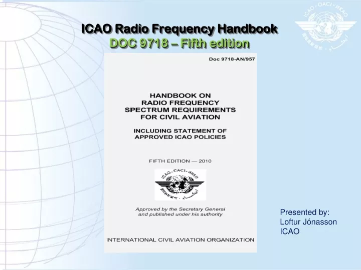icao radio frequency handbook doc 9718 fifth