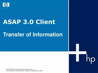 ASAP 3.0 Client Transfer of Information