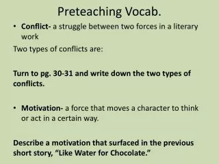 Preteaching Vocab.