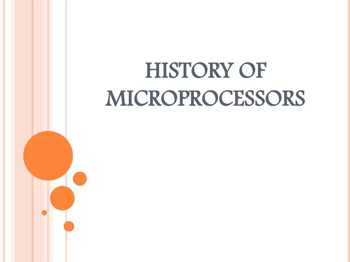history of microprocessors