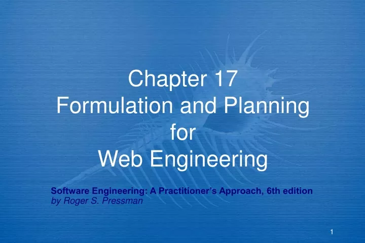 chapter 17 formulation and planning for web engineering
