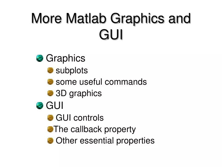 more matlab graphics and gui