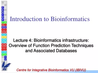 Introduction to  Bioinformatics