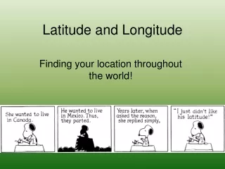 Latitude and Longitude