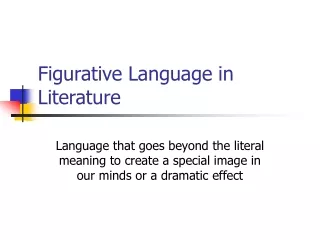 Figurative Language in Literature