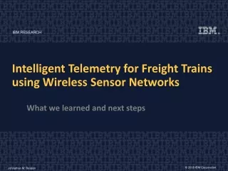 Intelligent Telemetry for Freight Trains using Wireless Sensor Networks