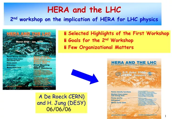 hera and the lhc 2 nd workshop on the implication