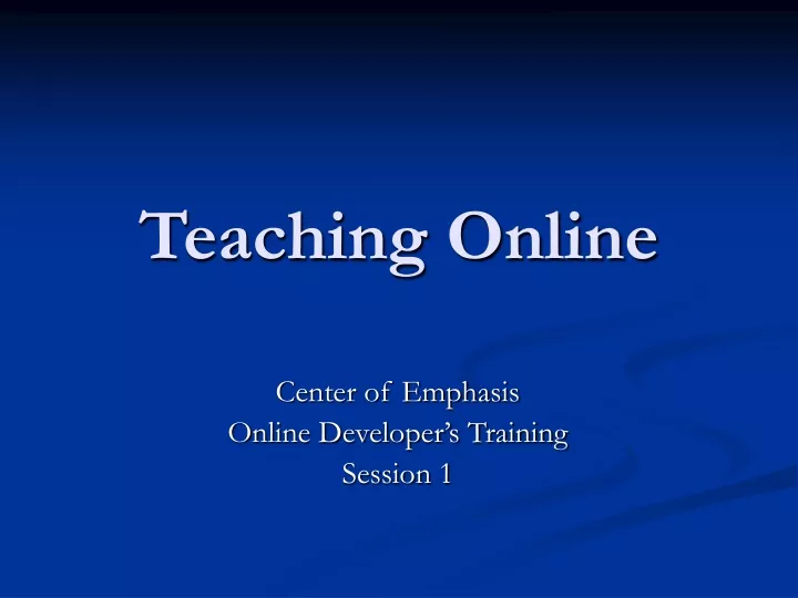 teaching online