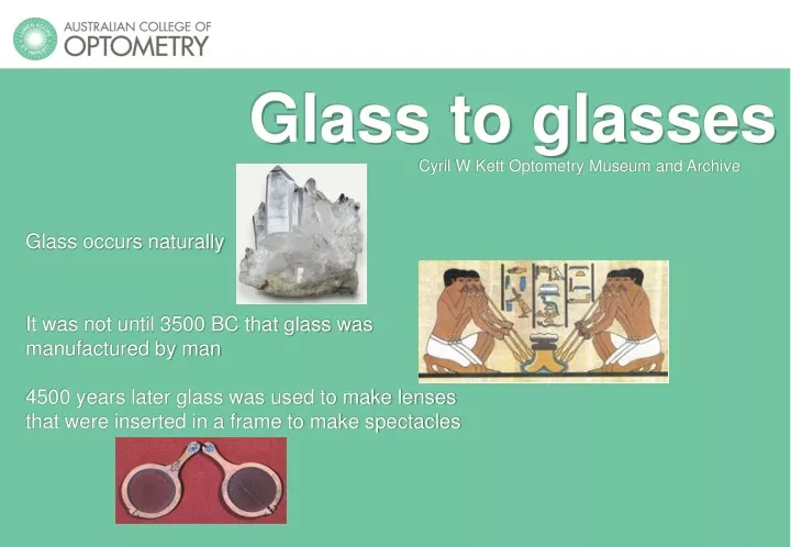 glass to glasses