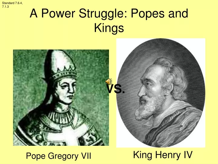 a power struggle popes and kings