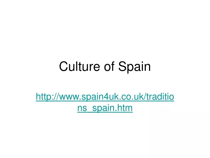 culture of spain