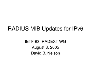 RADIUS MIB Updates for IPv6