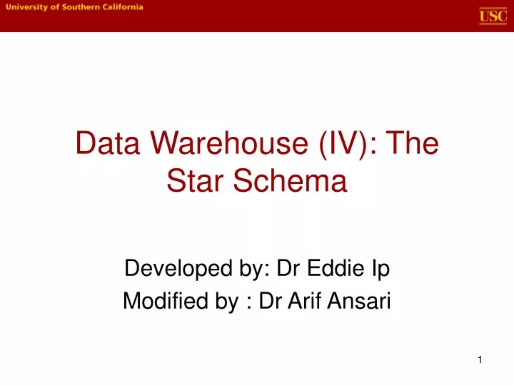 data warehouse iv the star schema