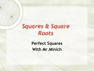 Squares &amp; Square Roots