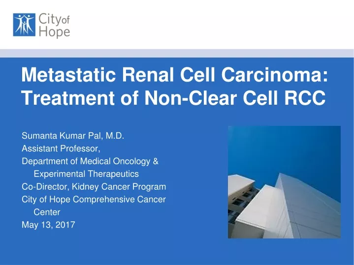 metastatic renal cell carcinoma treatment of non clear cell rcc