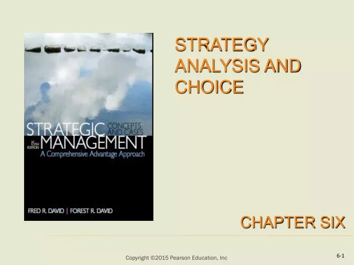 strategy analysis and choice chapter six