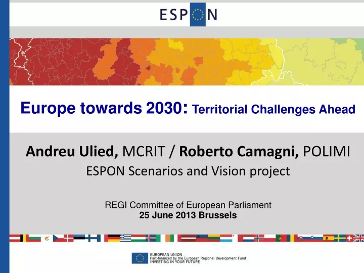 europe towards 2030 territorial challenges ahead