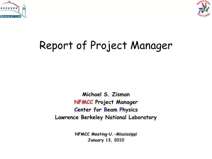 report of project manager