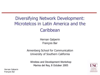 Diversifying Network Development: Microtelcos in Latin America and the Caribbean