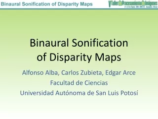 Binaural Sonification of Disparity Maps