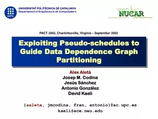Exploiting Pseudo-schedules to Guide Data Dependence Graph Partitioning
