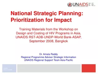 National Strategic Planning: Prioritization for Impact