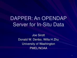 DAPPER: An OPENDAP Server for In-Situ Data