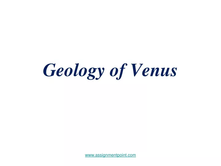geology of venus