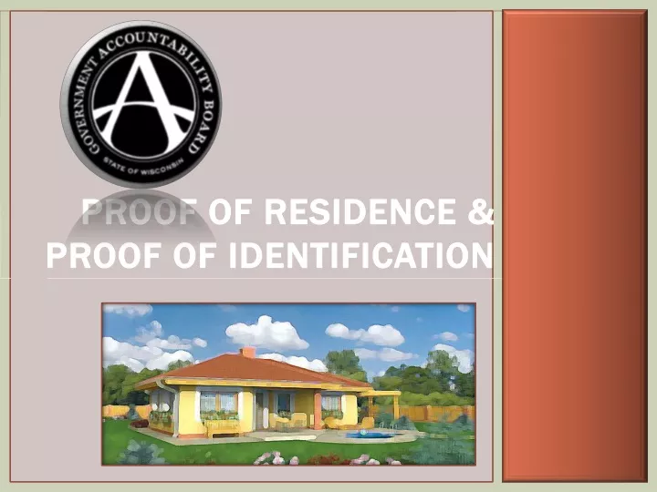 proof of residence proof of identification