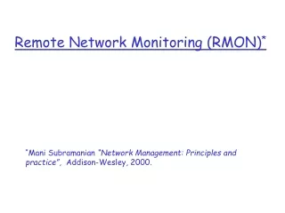 Remote Network Monitoring (RMON) *