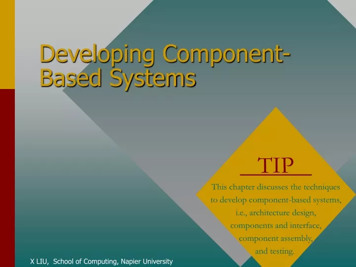 developing component based systems