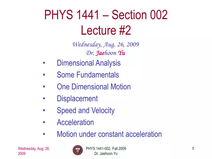 phys 1441 section 002 lecture 2