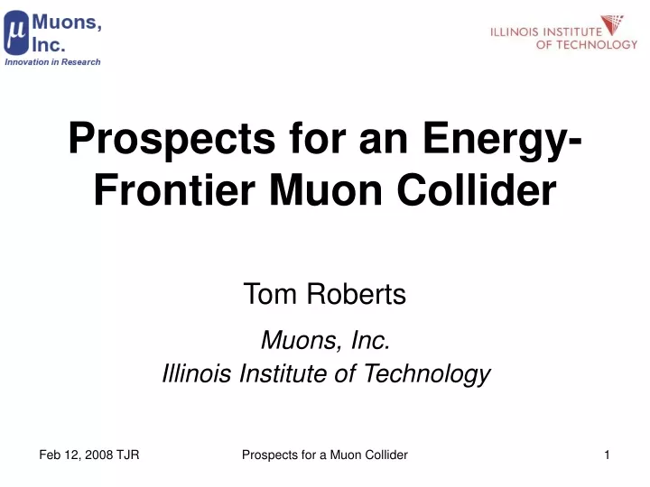 prospects for an energy frontier muon collider