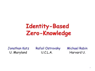 Identity-Based  Zero-Knowledge
