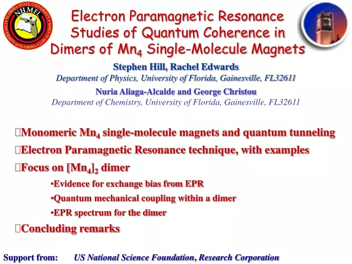 electron paramagnetic resonance studies