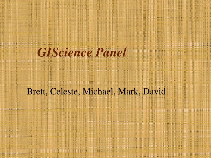 giscience panel