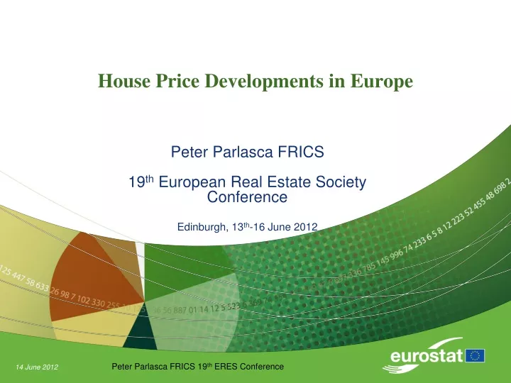 house price developments in europe