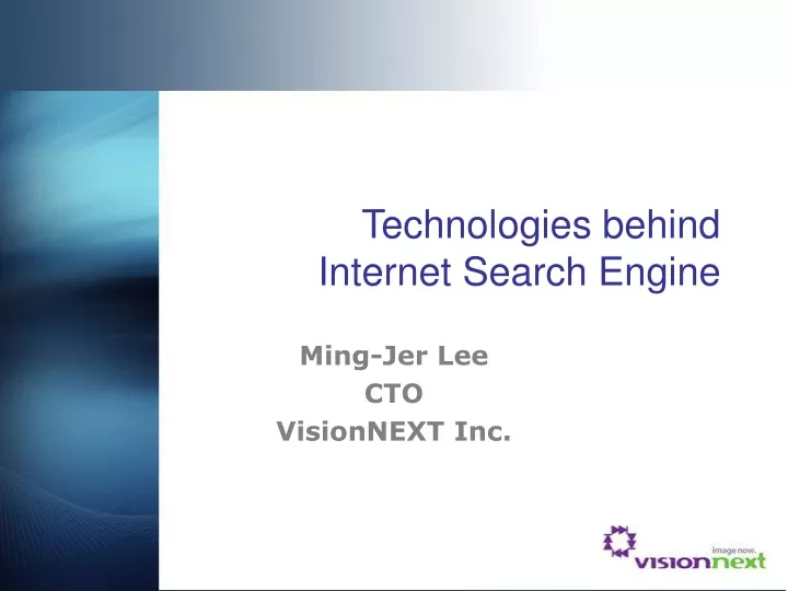 technologies behind internet search engine