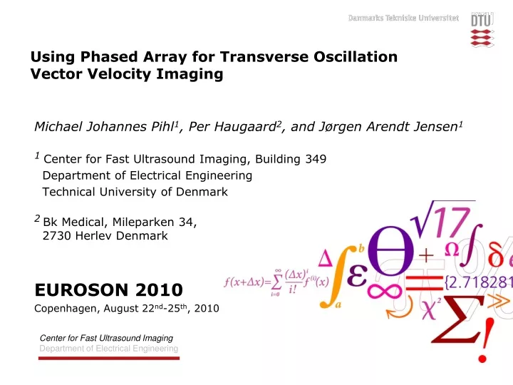 using phased array for transverse oscillation vector velocity imaging