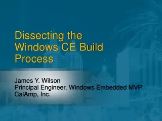 Dissecting the Windows CE Build Process