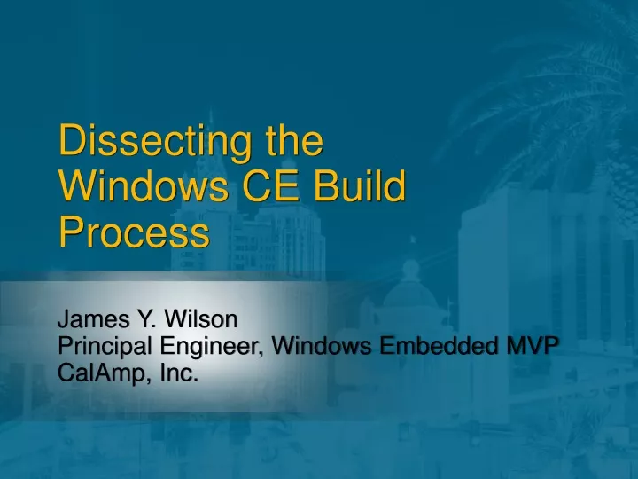 dissecting the windows ce build process