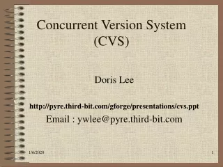 Concurrent Version System (CVS)