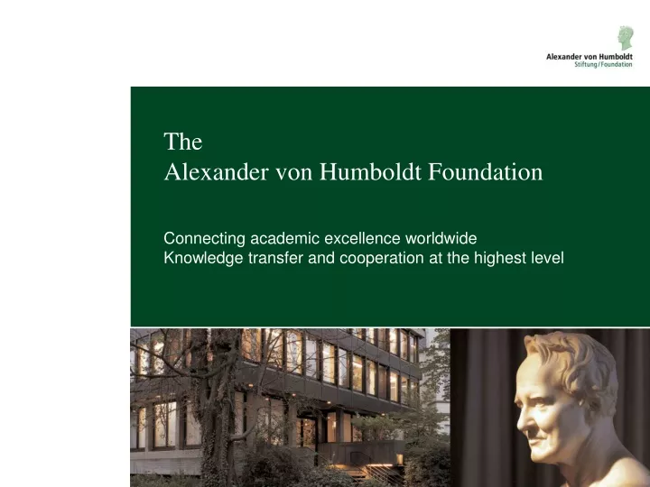 the alexander von humboldt foundation