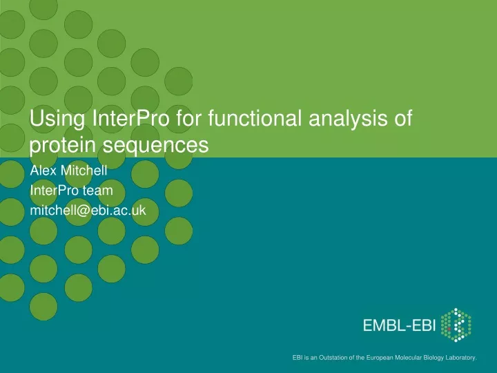 using interpro for functional analysis of protein sequences