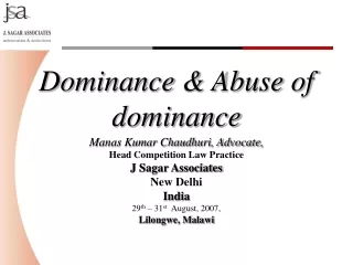 Dominance &amp; Abuse of dominance