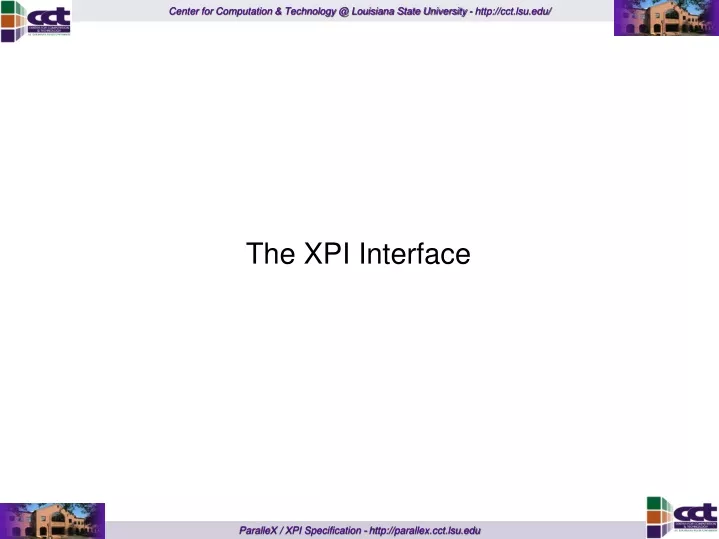 the xpi interface