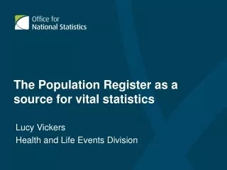 The Population Register as a source for vital statistics
