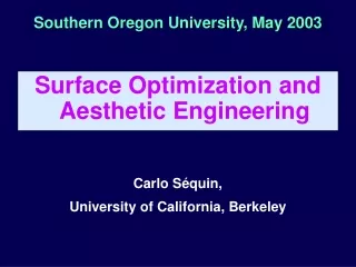 Southern Oregon University, May 2003