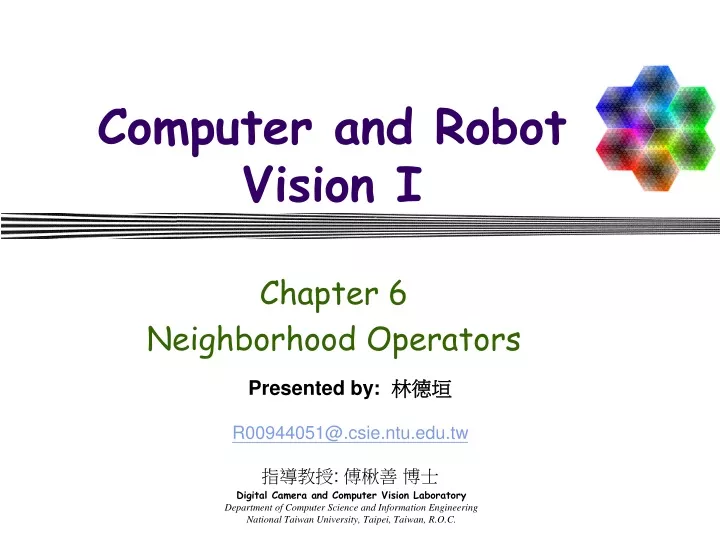 computer and robot vision i